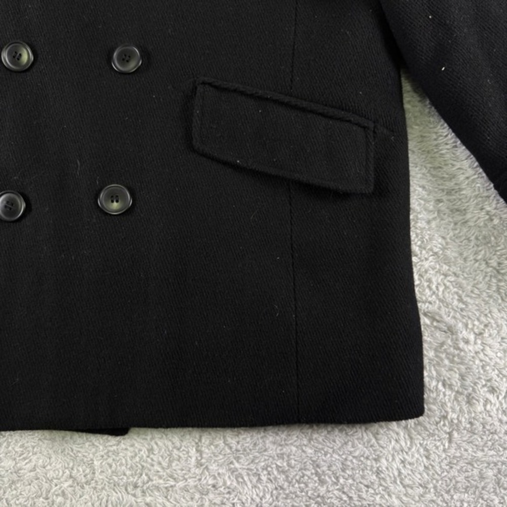 Levis Mens Black Wool Blend Double Breasted Peacoat Jacket XL RN54163 - Picture 7 of 14